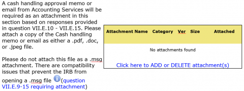 HawkIRB attachment for cash handling request